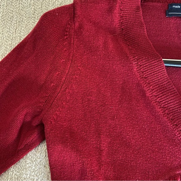 Red Cashmere Babydoll Sweater - Picture 5 of 9